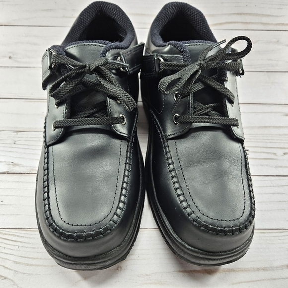 Orthofeet Black Leather Tie-less Loafer Comfort Walking Shoes Mens Size 10 461‎ main image 10